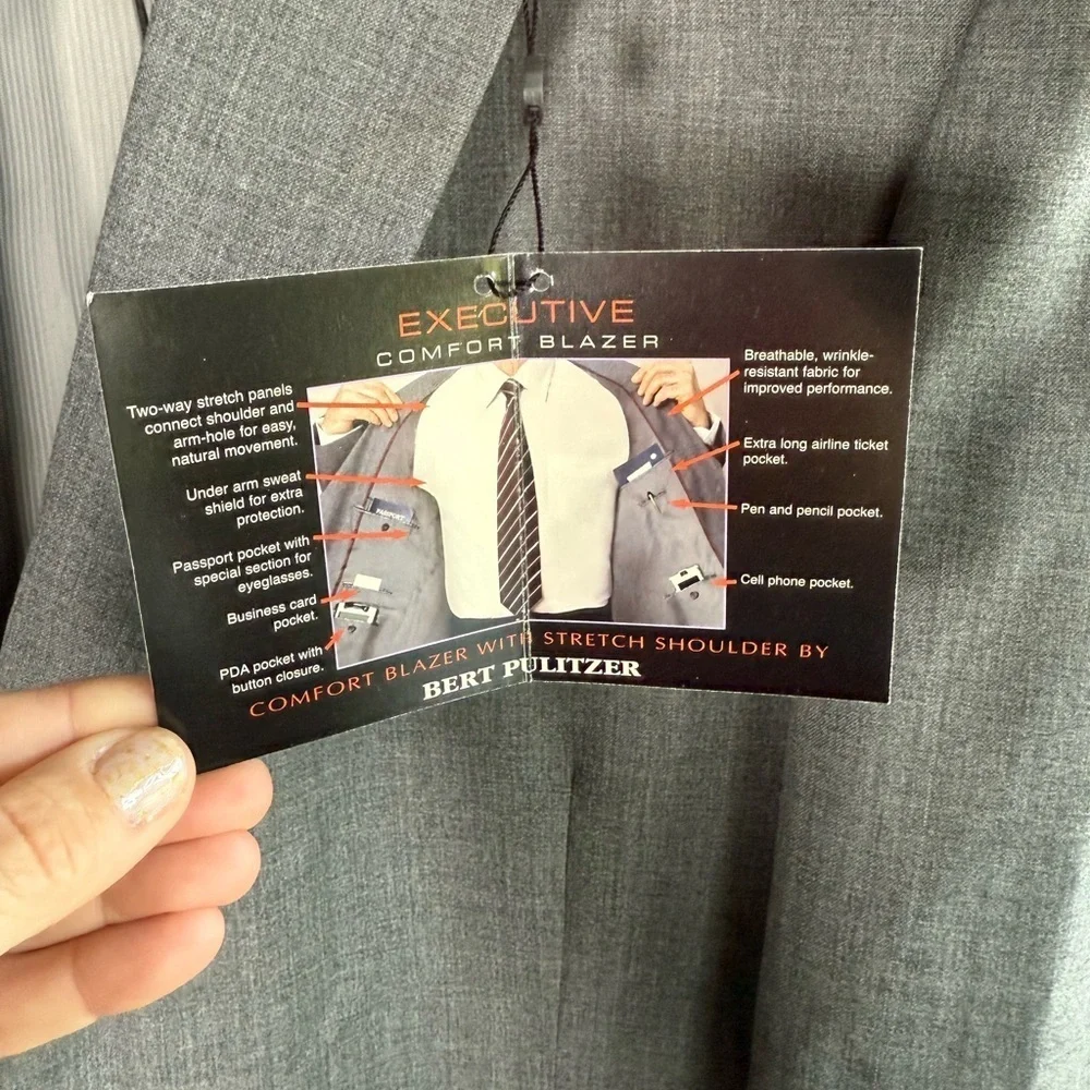 Bert Pulitzer Executive Comfort Blazer • NWT • Men’s 52Long - Picture 3 of 11